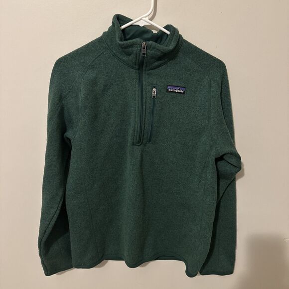 Patagonia Tops - 😍 PATAGONIA WOMEN ¼ ZIP PULLOVER FLEECE SWEATER JACKET GREEN  SIZE S